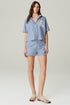 SHORTS LISTRADO MARINHO